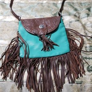 Teal crossbody purse